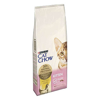 Purina Cat Chow Kitten сухой корм с курицей для котят, 15 кг