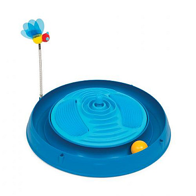 Іграшка для кота Catit Circuit Ball Toy with Catnip Massager, 3in1, лабіринт круглий з кулькою та масажером пластик