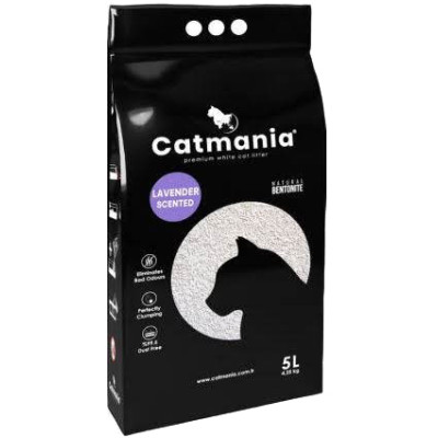 Catmania Бентонітовий грудкувальний наповнювач Лаванда