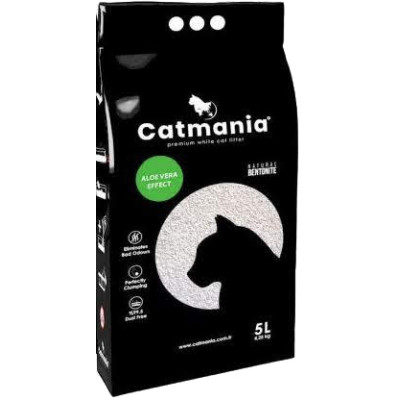 Catmania Бентонітовий грудкувальний наповнювач Алое вера