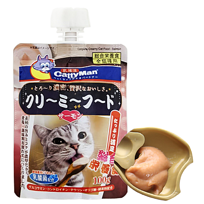 CattyMan Complete Creamy Food Salmon КЕТТИМЕН КРЕМ-СУП З ЛОСОСІМ рідкий корм для котів