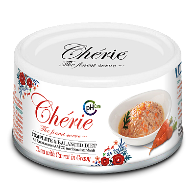 Вологий корм Cherie Urinary Care Tuna & Carrot для котів зі шматочками тунця та моркви в cоусі для підтримки сечовивідних шляхів у котів