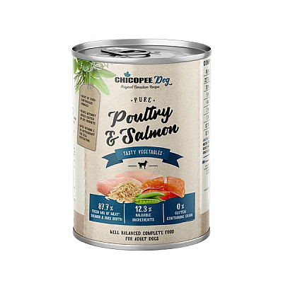 Консерви для собак Chicopee Dog Adult Pure Poultry Salmon