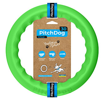 Кільце для апортировки PitchDog 30, салатовий, діаметр 28 см