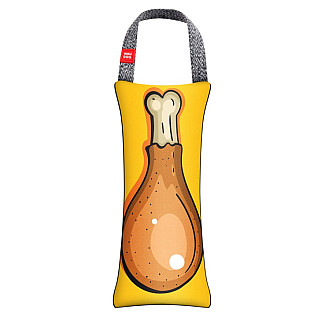 Іграшка для собак WAUDOG Fun з пищалкою малюнок "Куряче стегенце", M 9x21 см