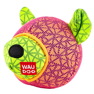 Іграшка для собак WAUDOG Fun, "Ведмідь", Ш 12 см, Д 11 см рожевий