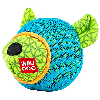 Іграшка для собак WAUDOG Fun, "Ведмідь", Ш 12 см, Д 11 см блакитний