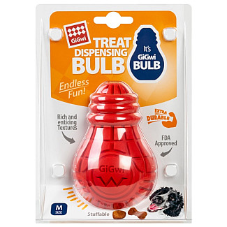 Іграшка для собак GiGwi Bulb Rubber Лампочка гумова червона, M