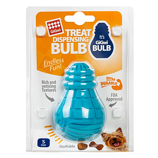 Іграшка для собак GiGwi Bulb Rubber Лампочка гумова блакитна, S