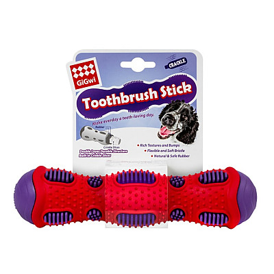 Іграшка для собак GiGwi Toothbrush Stick з ефектом тріску термопластична гума