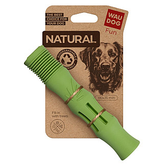 Іграшка для собак WAUDOG Fun Natural Палиця біорозкладна гума зелена, 18 см