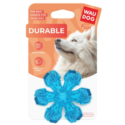 Іграшка для собак WAUDOG Fun Durable Дихаючий м'яч термопластична гума блакитний