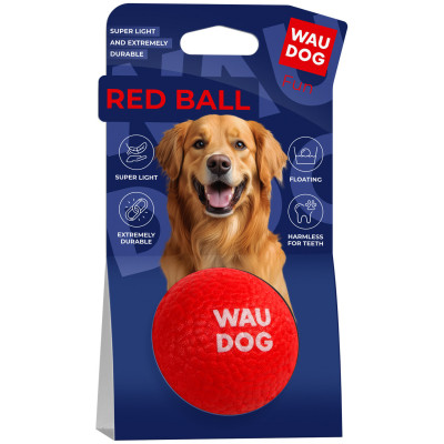 Іграшка для собак WAUDOG Fun Red Ball спінений термопластичний поліуретан