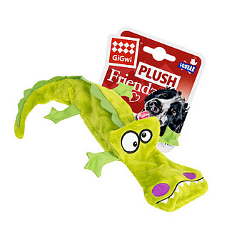 Іграшка для собак Крокодил з 4-ма пищалками GiGwi Plush Friendz, плюш 38 см