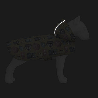 Дощовик-накидка з капюшоном для собак WAUDOG Clothes малюнок "Мохнаті монстри", XS