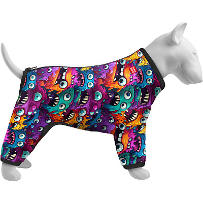Вітровка для собак WAUDOG Clothes малюнок "Зубасті монстри"