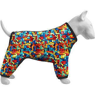 Вітровка для собак WAUDOG Clothes малюнок "Блоки", S32