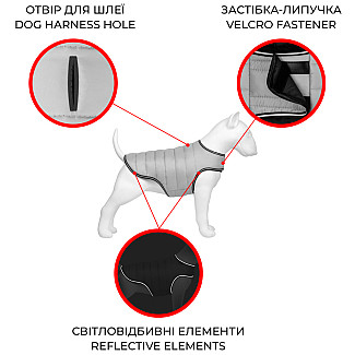 Курточка-накидка для собак WAUDOG Clothes, малюнок "Банани на рожевому", XXS