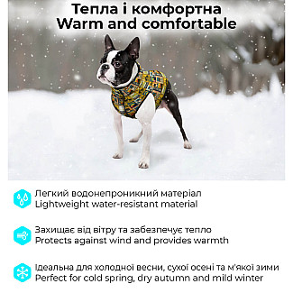 Курточка для собак WAUDOG Clothes малюнок "Бетмен вінтаж", L65