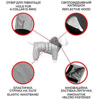 Комбінезон для собак WAUDOG Clothes малюнок "Прапор", L50