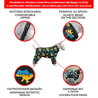 Вітровка для собак WAUDOG Clothes малюнок "Дім", M35