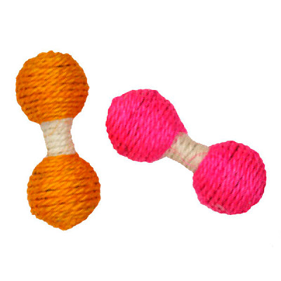 Игрушка для кот. CROCI Гантелька плетеная, сезаль, 13см