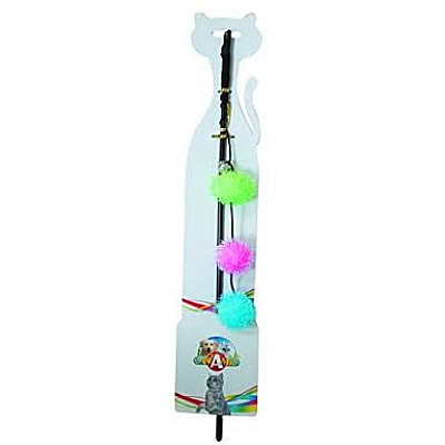Игрушка для кот. CROCI дразнилка с бумбонами, 46 см