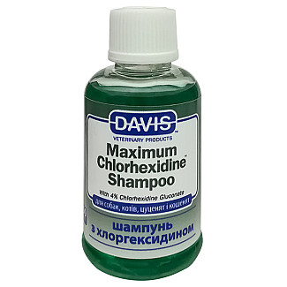 Davis Maximum Chlorhexidine Shampoo шампунь з 4% хлоргексидином для собак і котів з захворюваннями шкіри і шерсті, 50 мл