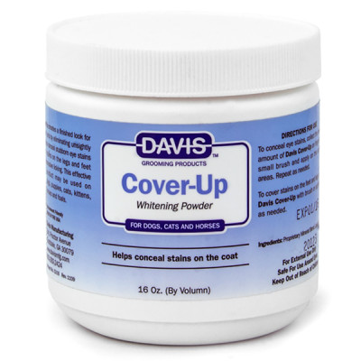 Davis Cover-Up Whitening Powder маскує відбілююча пудра для собак, котів