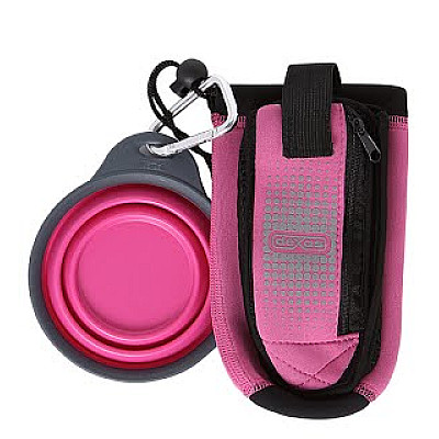 Dexas BottlePocket™ with Travel Cup  сумка со складной миской для воды и аксессуаров 