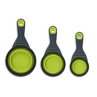 Dexas Collapsible KlipScoop™ Мерный стакан складной на клипсе для собак и кошек СРЕДНИЙ 240 мл, фиолетовый