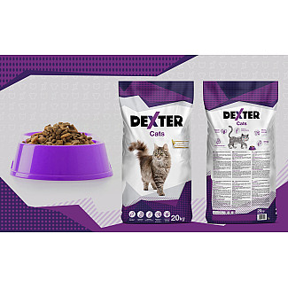 DEXTER CATS FOOD ДЕКСТЕР КЄТ ФУД - ПОВНОРАЦІОННИЙ КОРМ ДЛЯ ДОРОСЛИХ КОТІВ, 20 кг