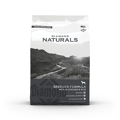 Сухий холістик корм Diamond Naturals Breeder Formula Chicken&Rice з куркою для дорослих собак всіх порід на всіх стадіях життя