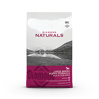 Сухий холістик корм Diamond Naturals Puppy Large Breed Lamb&Rice з ягням для цуценят великих порід, 15 кг