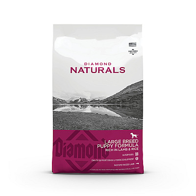 Сухий холістик корм Diamond Naturals Puppy Large Breed Lamb&Rice з ягням для цуценят великих порід