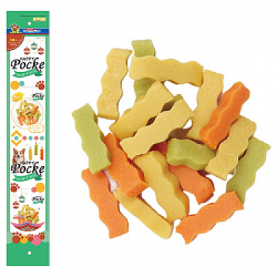 DoggyMan Wave Shaped Cheese Snack Mixed Flavor ДОГГІМЕН СИРНІ ПАЛОЧКИ ХВИЛЯ МІКС ласощі для собак