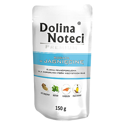 Вологий корм для дорослих собак Dolina Noteci Premium з ягнятиною