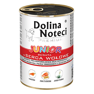 Влажный корм DOLINA NOTECI PREMIUM для щенков говяжьи сердца