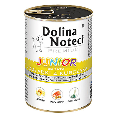 Влажный корм  Dolina Noteci Premium Junior для щенков куриные желудки