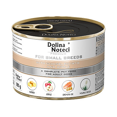 Влажный корм Dolina Noteci для собак мелких пород с гусем, картофелем и яблоком