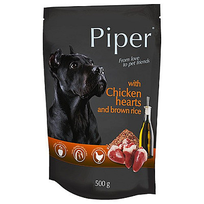 Консерви для собак Dolina Noteci PIPER з курячим серцем і коричневим рисом