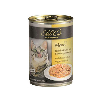 Edel Cat консервы с курицей и уткой для котов
