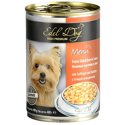 Edel Dog консерви для собак з птахом та морквою