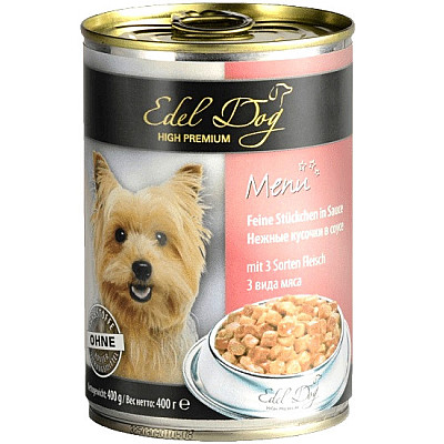 Edel Dog консерви для собак три види м'яса