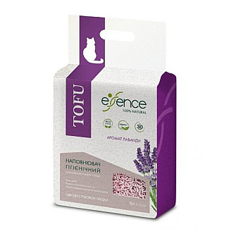 Наповнювач Essence з тофу для котячого туалету, з ароматом лаванди 2 мм, 6 л