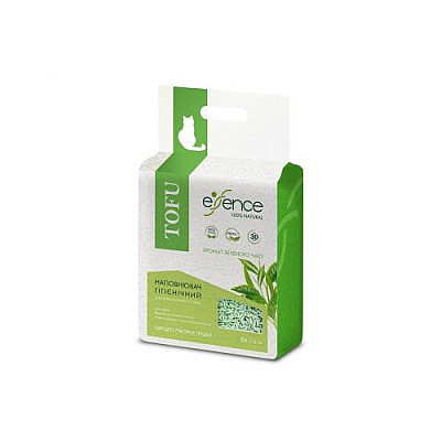 Наповнювач Essence з тофу для котячого туалету, з ароматом зеленого чаю 3 мм