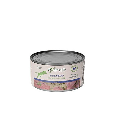 Вологий корм для дорослих котів Essence з індичкою