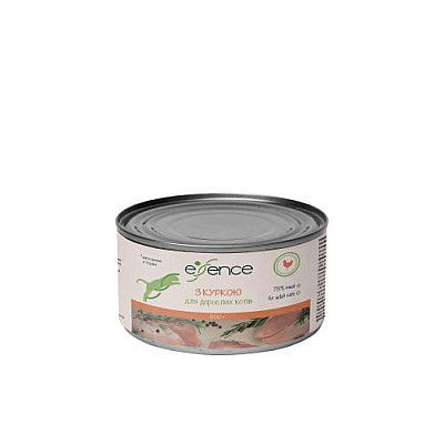 Вологий корм для дорослих котів Essence з куркою