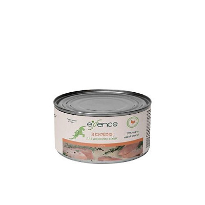 Вологий корм для дорослих собак Essence з куркою