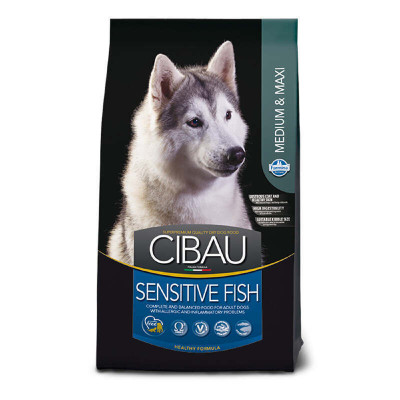 Сухой корм для собак Farmina Cibau Sensitive Fish Medium/Maxi – с рыбой для средних и крупных пород с чувствительным пищеварением